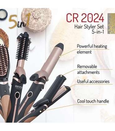 Camry Hair Styler CR 2024 1200 W Black/Rose gold