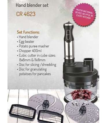 Camry Blender CR 4623 Hand Blender 1600 W Jar material Plastic Jar capacity 0.6 L Chopper Ice crushing |