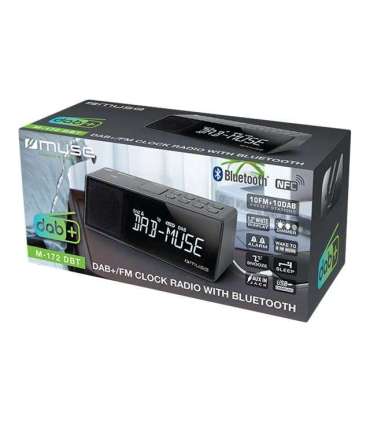 Muse M-172DBT DAB+ / FM RDS Radio, Portable, Black Muse M-172 DBT Alarm function NFC features Black