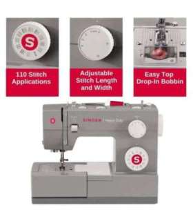 Singer Sewing Machine 4432 Heavy Duty Number of stitches 110 Number of buttonholes 1 Grey