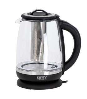 Camry Kettle CR 1290 Standard 2200 W 2 L Plastic/glass 360° rotational base Black/Transparent