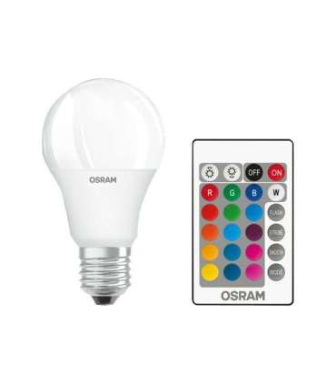 LED Star+ Classic A RGBW FR 60 dimmable 9W/827 E27 bulb with Remote Control 9 W RGBW