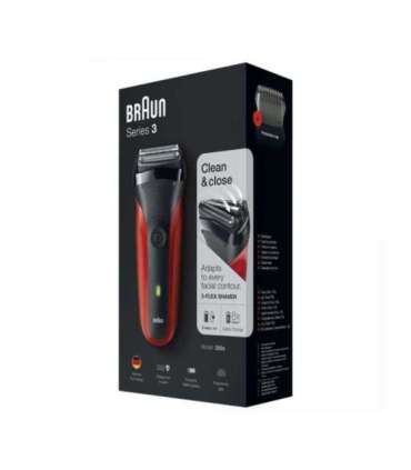 Braun Series 3 Shaver 300s NiMH Red