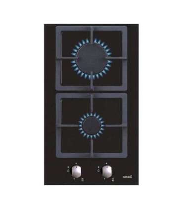 CATA Hob SCI 3002 BK Gas on glass Number of burners/cooking zones 2 Rotary knobs Black