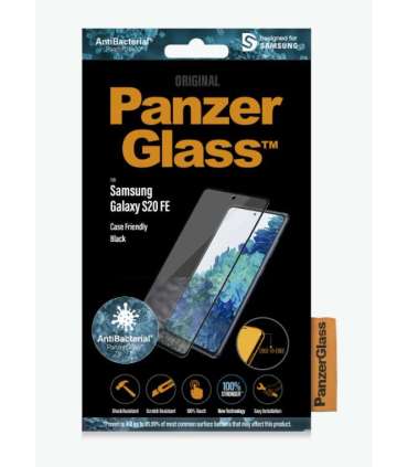 PanzerGlass Samsung Galaxy S20 FE CF Glass Black Works with face recognition and is compatible with the