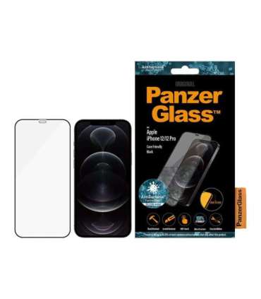 PanzerGlass Apple For iPhone 12/12 Pro Glass Black 100% touch The coating is non-toxic Case Friendly