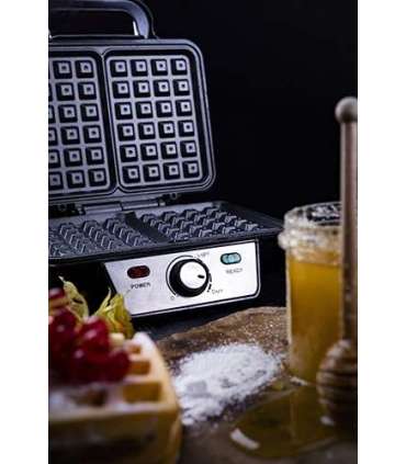 Camry Waffle Maker CR 3046 1600 W Number of pastry 2 Belgium Black/Stainless Steel