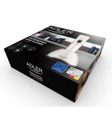 Adler Hair clipper AD 2827 Cordless or corded Number of length steps 4 White