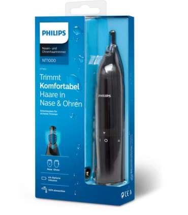 Philips Nose and Ear Trimmer NT1650/16 Nose Hair Trimmer Wet & Dry Black