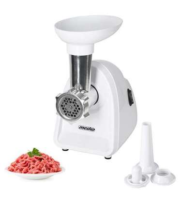 Mesko Meat mincer MS 4809 White 350 W Middle size sieve mince sieve poppy sieve plunger sausage filler