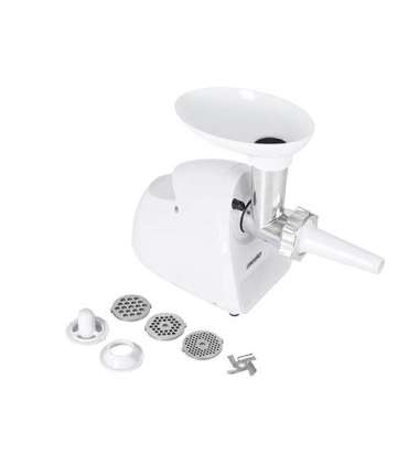 Mesko Meat mincer MS 4809 White 350 W Middle size sieve mince sieve poppy sieve plunger sausage filler