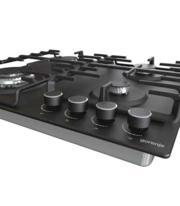 Gorenje Hob GW642AB Gas Number of burners/cooking zones 4 Rotary knobs Black