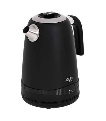 Adler Kettle AD 1295b Electric 2200 W 1.7 L Stainless steel 360° rotational base Black