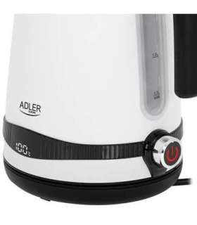 Adler Kettle AD 1295w Electric 2200 W 1.7 L Stainless steel 360° rotational base White