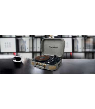 Muse Turntable Stereo System MT-201 BTG Grey USB port AUX in