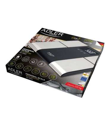 Adler Bathroom scale with analyzer AD 8165 Maximum weight (capacity) 225 kg Accuracy 100 g Body Mass Index