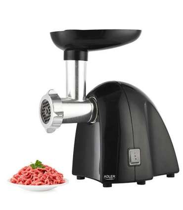 Adler Meat mincer AD 4811 Black 600 W Number of speeds 1 Throughput (kg/min) 1.8 3 replaceable sieves: 3mm