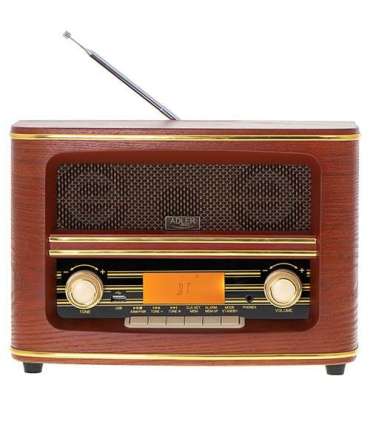 Adler Retro Radio AD 1187 Alarm function AUX in Wooden