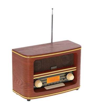 Adler Retro Radio AD 1187 Alarm function AUX in Wooden