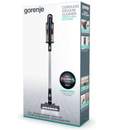 Gorenje Vacuum cleaner Handstick 2in1 SVC252FMBK Cordless operating Handstick and Handheld 35 W 25.2 V |