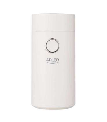 Adler Coffee grinder AD4446wg 150 W Coffee beans capacity 75 g Lid safety switch White