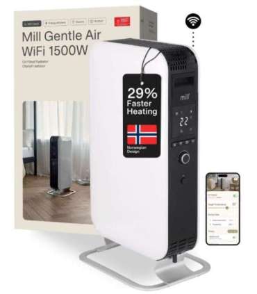 Mill Heater OIL1500WIFI3 GEN3 Oil Filled Radiator 1500 W Number of power levels 3 Suitable for rooms up to