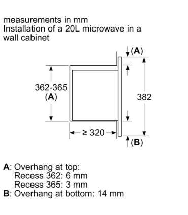 Bosch Microwave Oven BFL523MW3 Built-in 800 W White