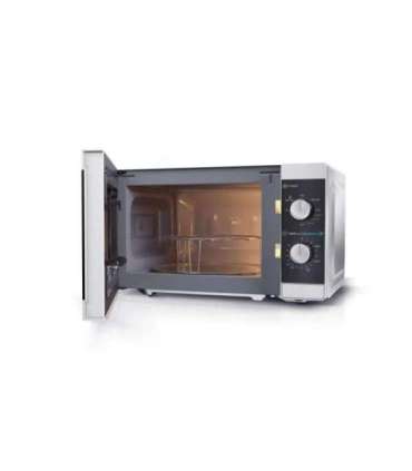 Sharp Microwave Oven with Grill YC-MG01E-S Free standing 800 W Grill Silver
