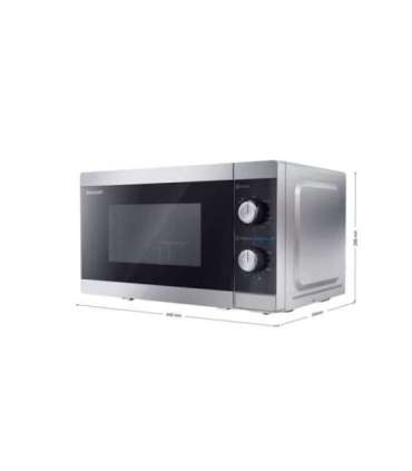 Sharp Microwave Oven with Grill YC-MG01E-S Free standing 800 W Grill Silver