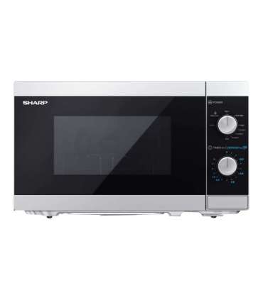 Sharp Microwave Oven with Grill YC-MG01E-S Free standing 800 W Grill Silver