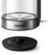 Philips Kettle HD9339/80 Electric 2200 W 1.7 L Stainless steel/Glass 360° rotational base Black/Silver