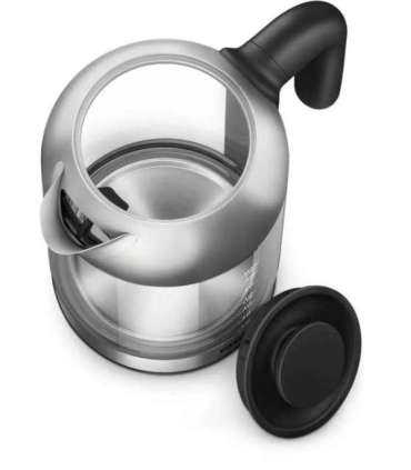 Philips Kettle HD9339/80 Electric 2200 W 1.7 L Stainless steel/Glass 360° rotational base Black/Silver