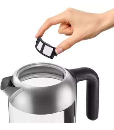 Philips Kettle HD9339/80 Electric 2200 W 1.7 L Stainless steel/Glass 360° rotational base Black/Silver