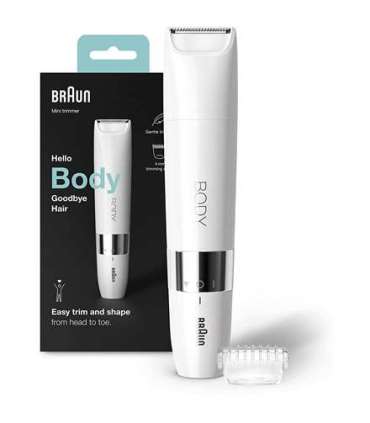 Braun Body Mini Trimmer BS1000 Bulb lifetime (flashes) Not applicable Number of power levels 1 Wet & Dry |