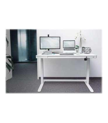 Electric Height Adjustable Desk 72 - 121 cm Maximum load weight 50 kg Metal White