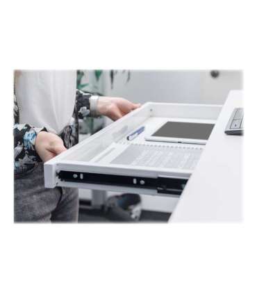 Electric Height Adjustable Desk 72 - 121 cm Maximum load weight 50 kg Metal White