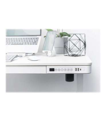 Electric Height Adjustable Desk 72 - 121 cm Maximum load weight 50 kg Metal White