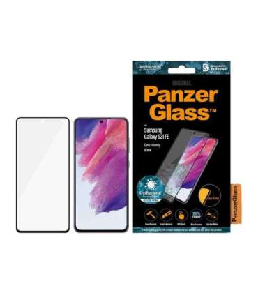 PanzerGlass Samsng Galaxy S21 FE CF Hybrid glass Black Antibacterial Works with in-screen fingerprint reader