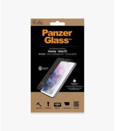 PanzerGlass Samsung Galaxy S22 Tempered glass Transparent Case friendly. Compatible with ultrasonic