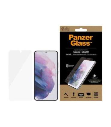 PanzerGlass Samsung Galaxy S22 Tempered glass Transparent Case friendly. Compatible with ultrasonic