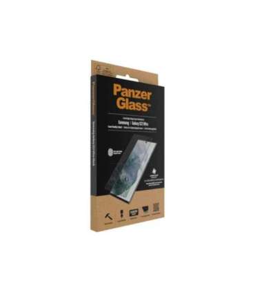 PanzerGlass Samsung Galaxy S22 Ultra Tempered glass Black Case friendly. Compatible with ultrasonic