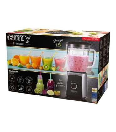 Camry Blender CR 4077 Tabletop 500 W Jar material Glass Jar capacity 1.5 L Ice crushing Black/Stainless
