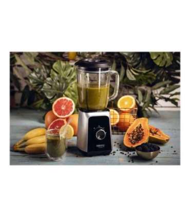 Camry Blender CR 4077 Tabletop 500 W Jar material Glass Jar capacity 1.5 L Ice crushing Black/Stainless