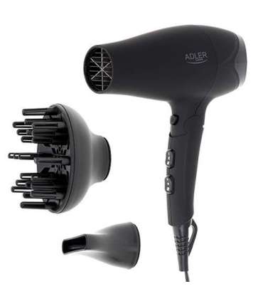 Adler Hair dryer AD 2267 2100 W Number of temperature settings 3 Diffuser nozzle Black