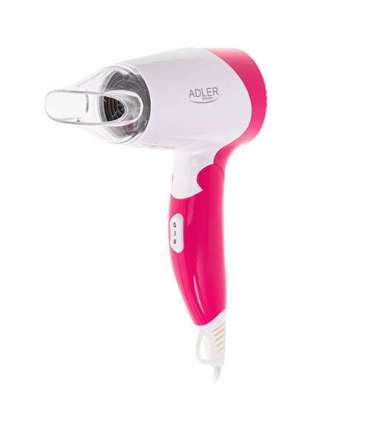 Adler Hair Dryer AD 2259 1200 W Number of temperature settings 2 White/Pink