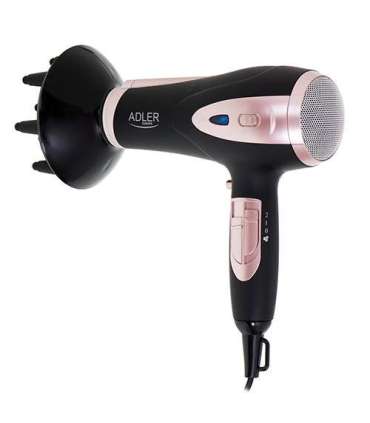 Adler Hair Dryer AD 2248b ION 2200 W Number of temperature settings 3 Ionic function Diffuser nozzle |