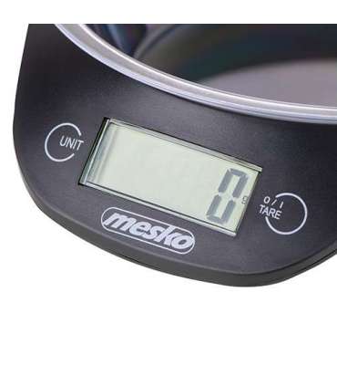 Mesko Kitchen scale with a bowl MS 3164 Maximum weight (capacity) 5 kg Graduation 1 g Display type LCD Black