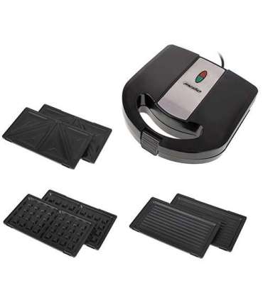 Mesko Sandwich maker 3 in 1 MS 3045 750 W Number of plates 3 Number of pastry 2 Black/Silver