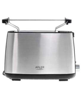 Adler Toaster AD 3214 Power 750 W Number of slots 2 Housing material Stainless steel Silver