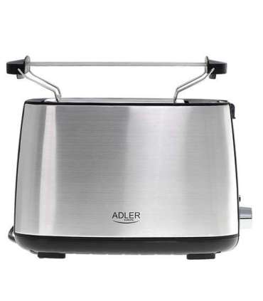 Adler Toaster AD 3214 Power 750 W Number of slots 2 Housing material Stainless steel Silver
